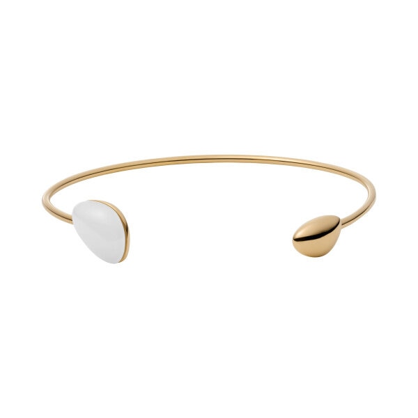 Sea Glass bracelet (white/gold)