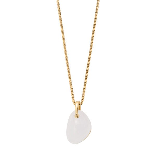 Sea Glass necklace (white/gold)