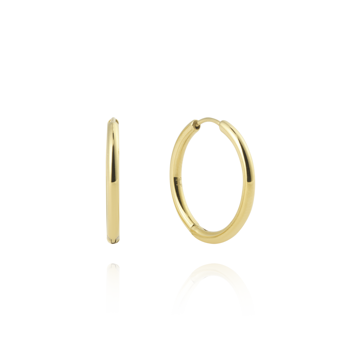 Slim Gold Large Hoops