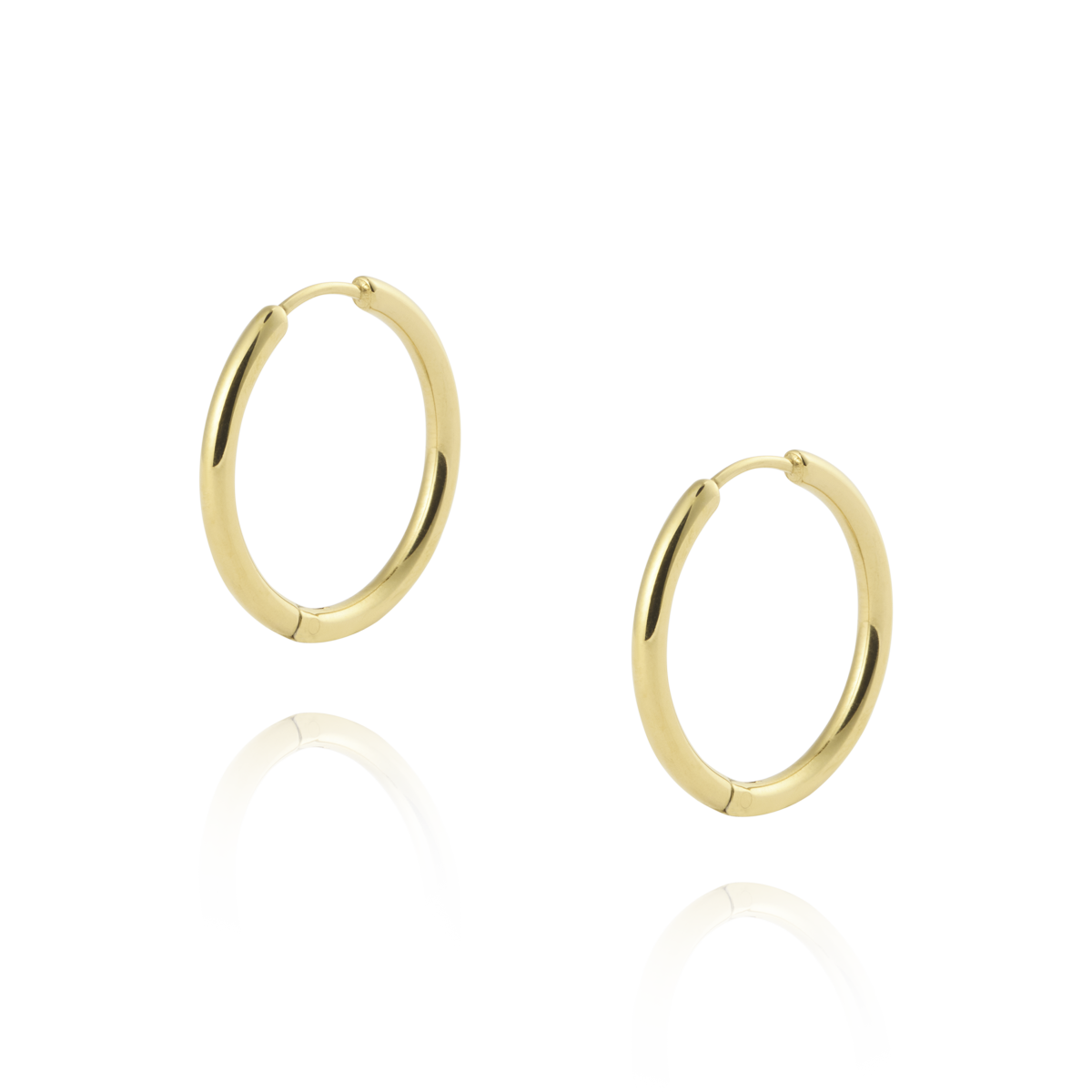 Slim Gold Large Hoops