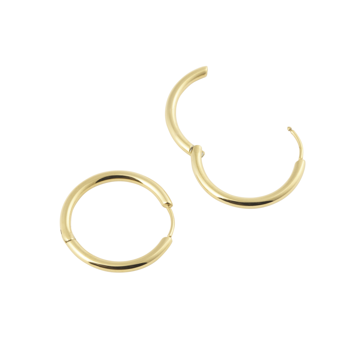 Slim Gold Large Hoops