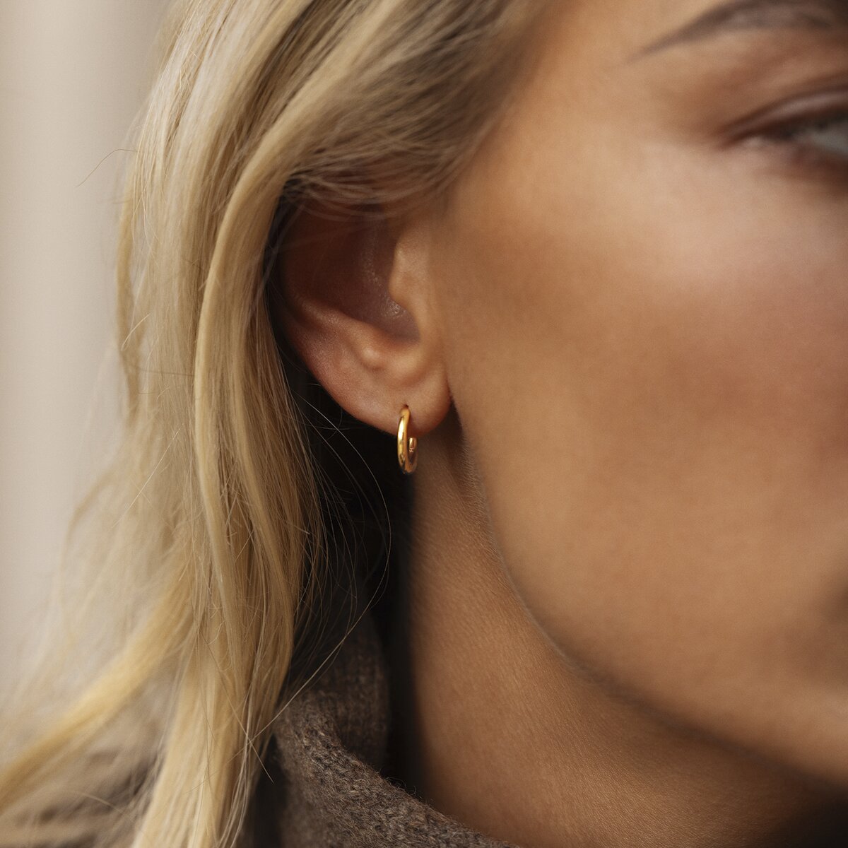 Slim Gold Small Hoops