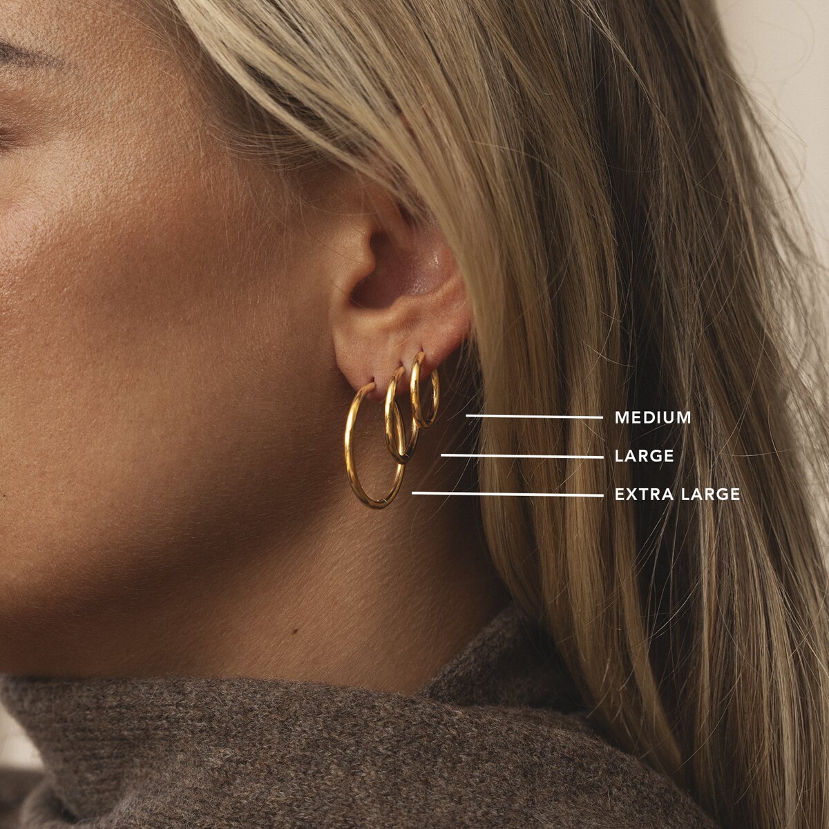 Slim Gold Extra Large Hoops