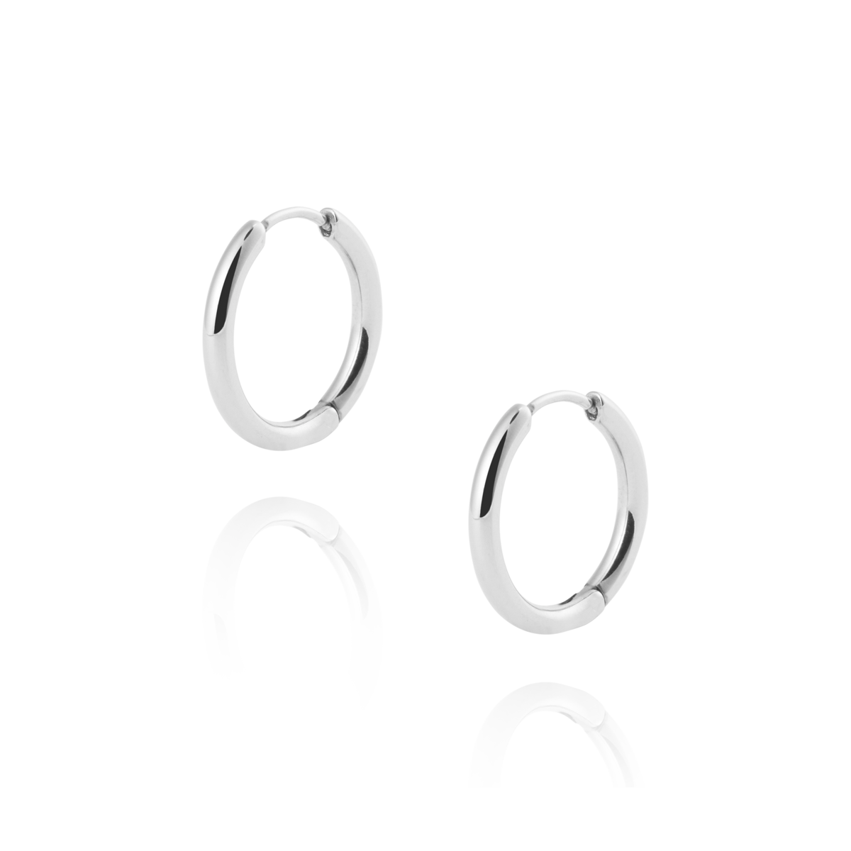 Slim Steel Medium Hoops