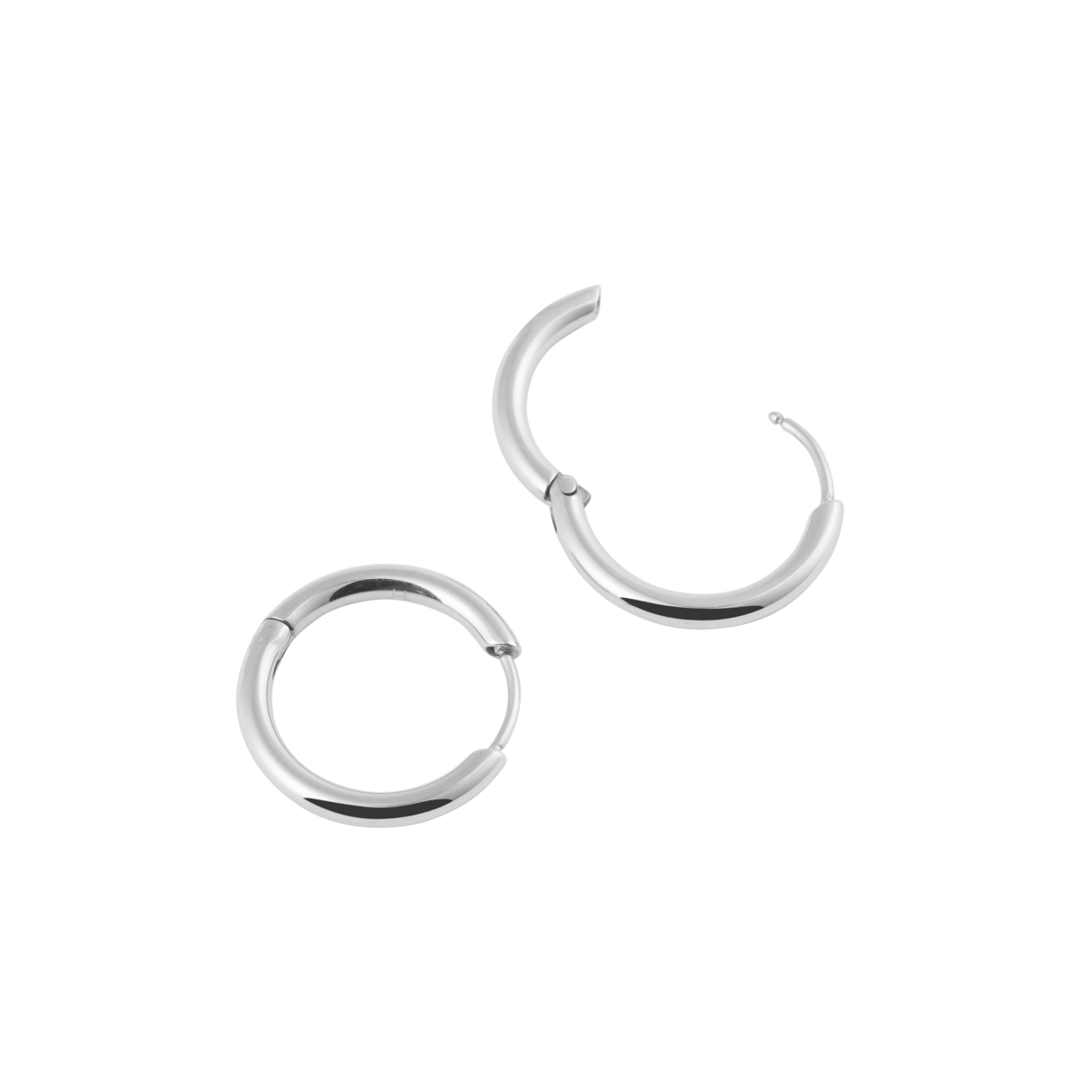 Slim Steel Medium Hoops