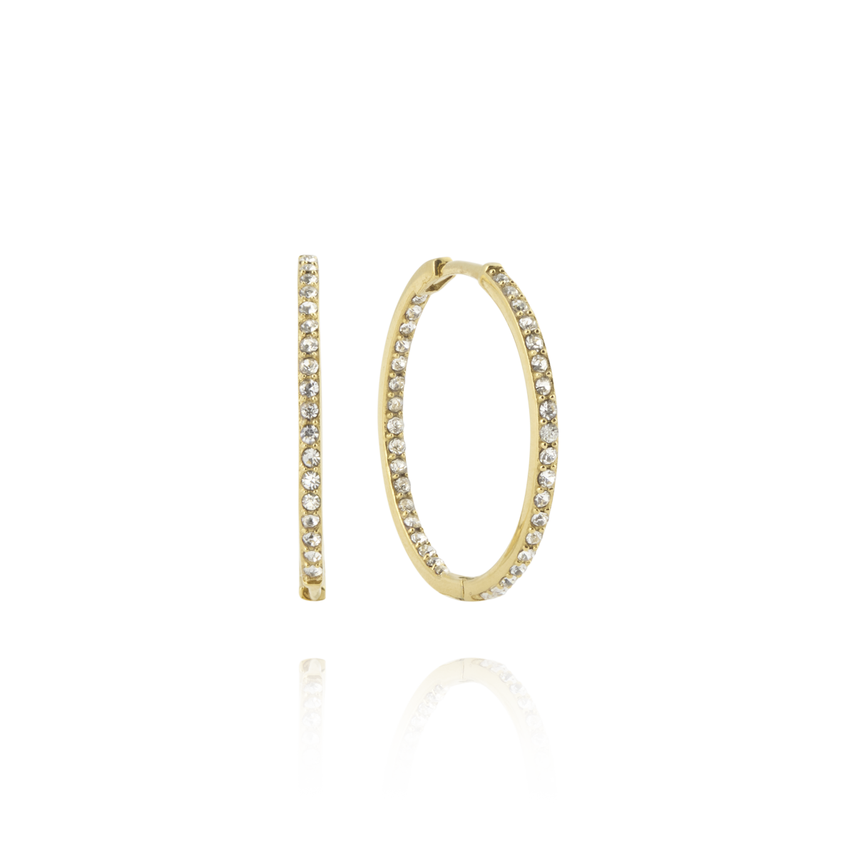 Sparkle Gold Extra Large Hoops