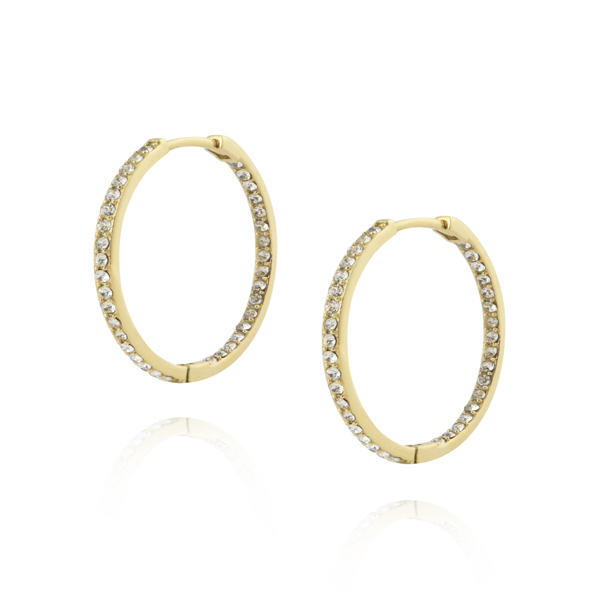 Sparkle Gold Extra Large Hoops