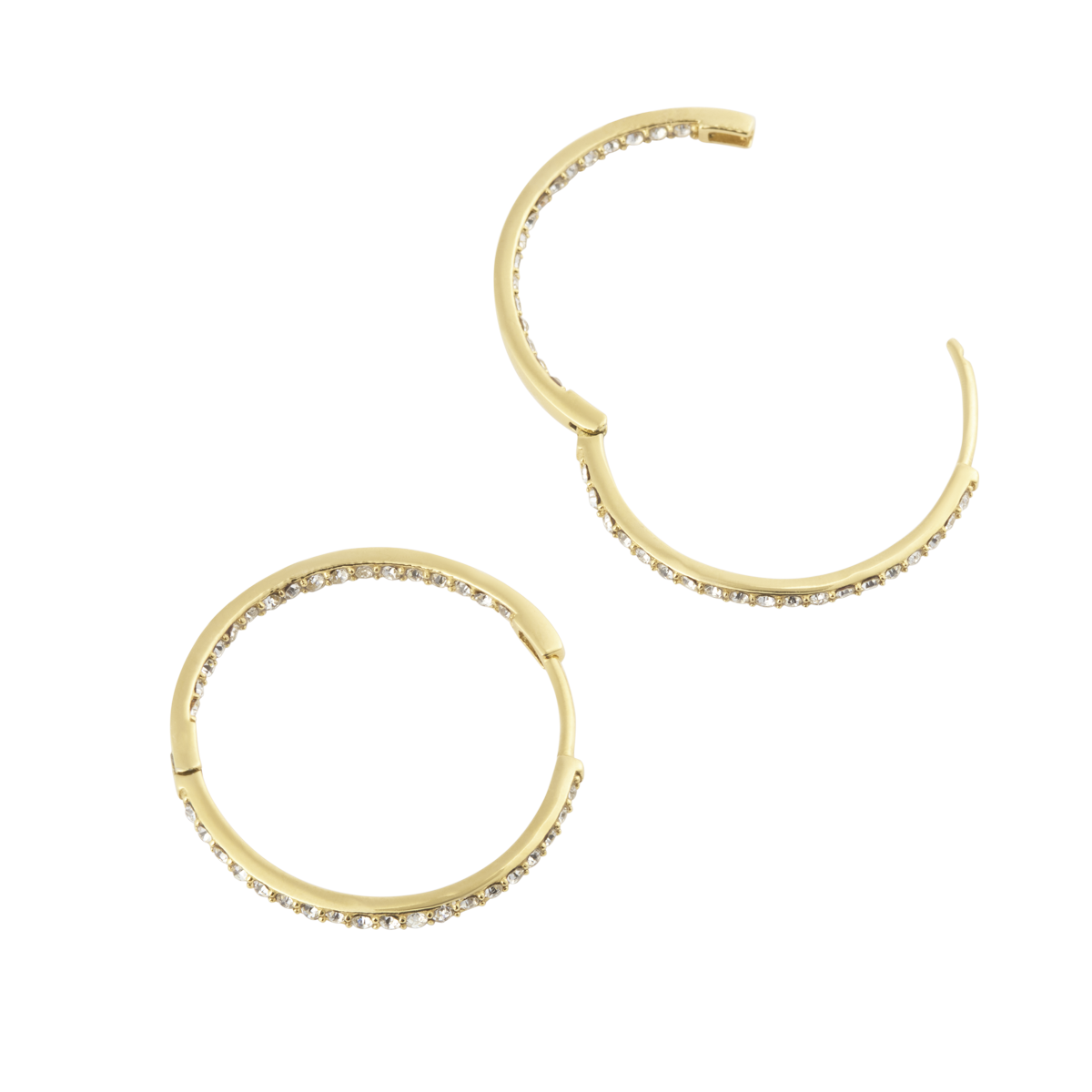 Sparkle Gold Extra Large Hoops