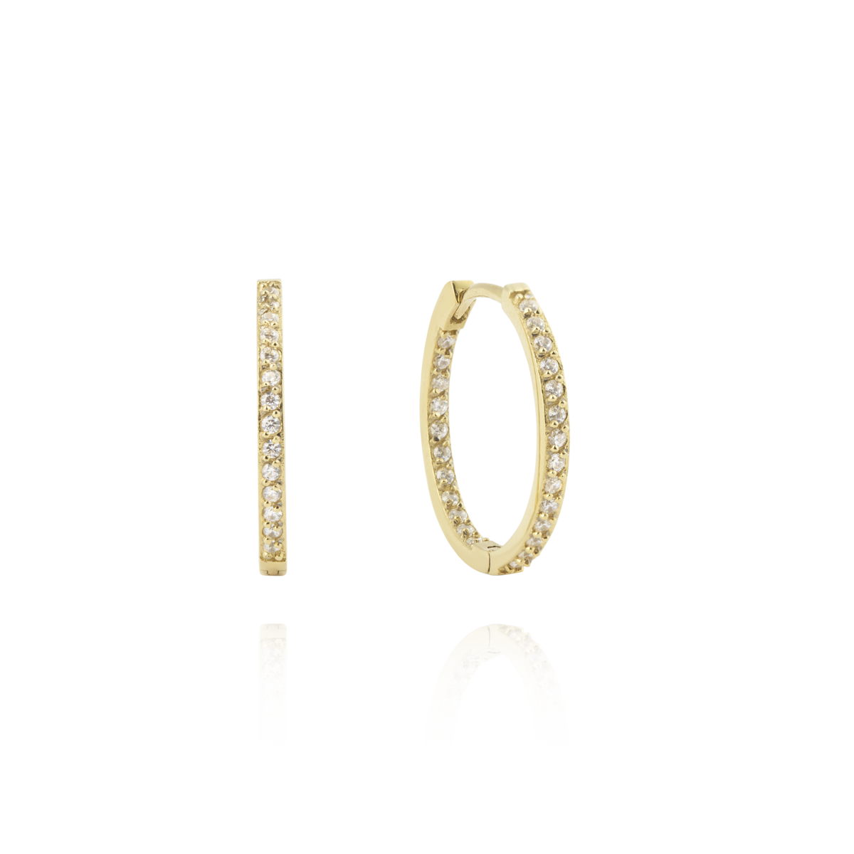 Sparkle Gold Large Hoops