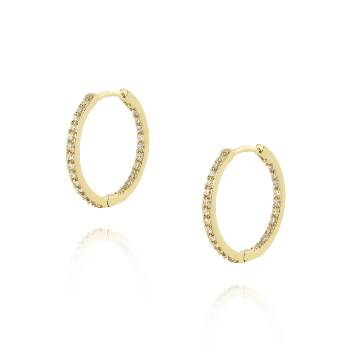 Sparkle Gold Large Hoops