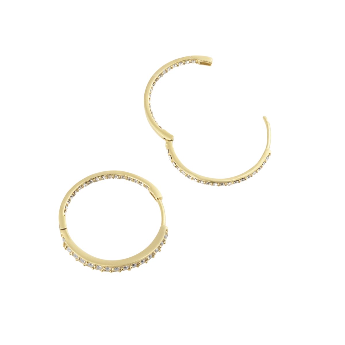 Sparkle Gold Large Hoops