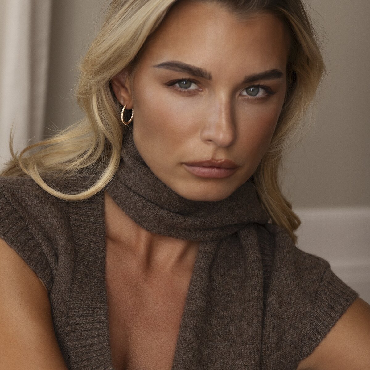 Sparkle Gold Large Hoops