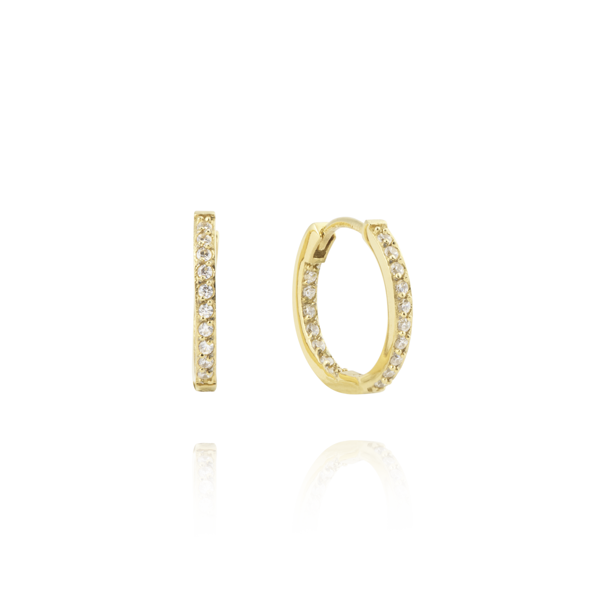 Sparkle Gold Medium Hoops