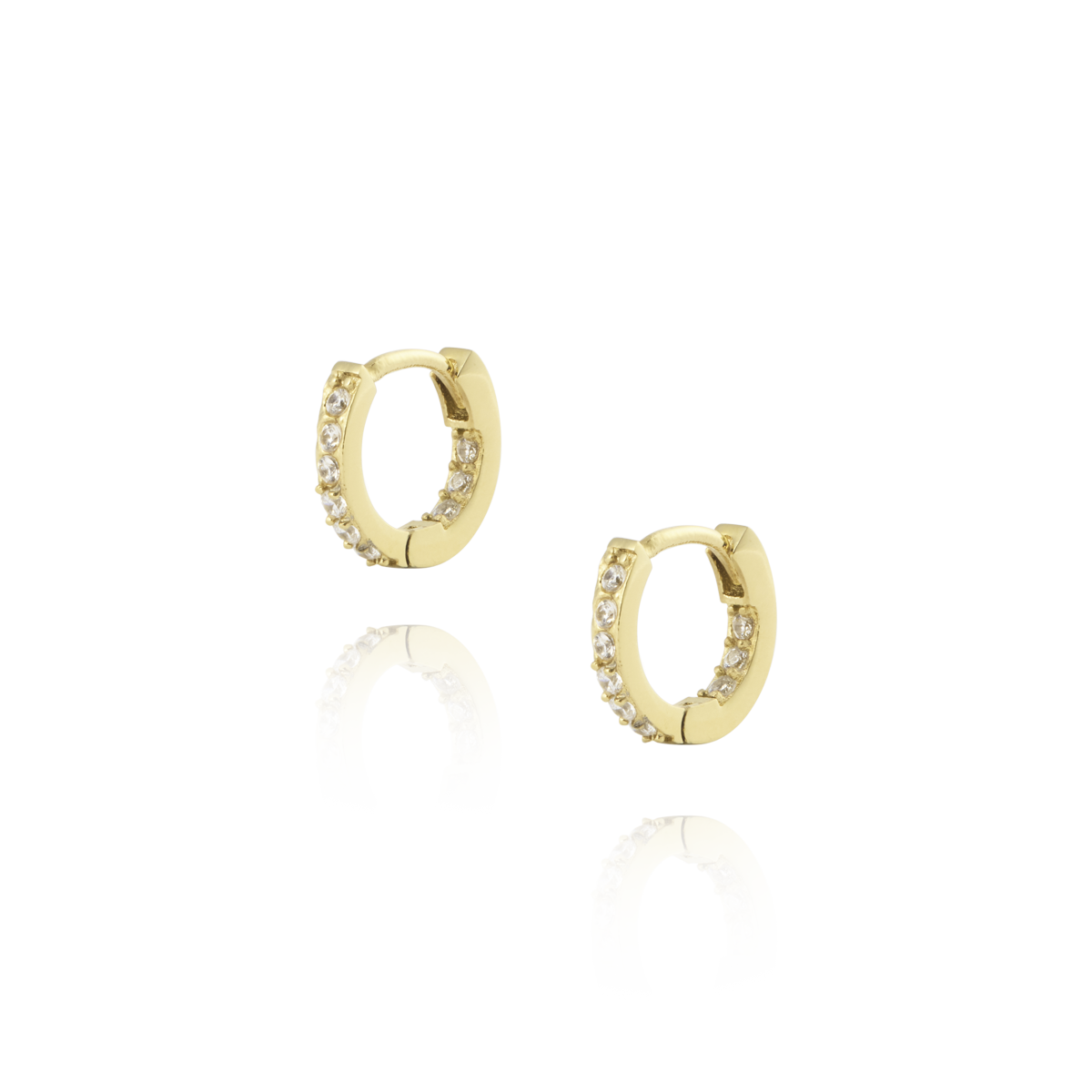 Sparkle Gold Mini Hoops