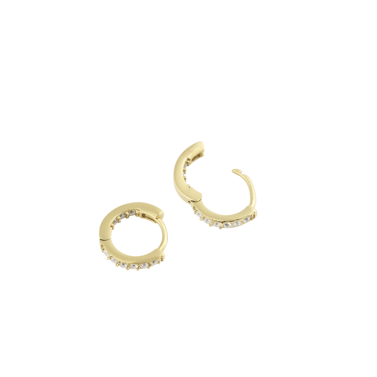 Sparkle Gold Mini Hoops