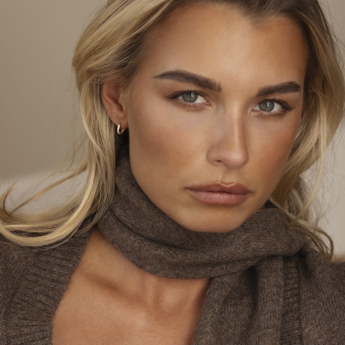 Sparkle Gold Mini Hoops