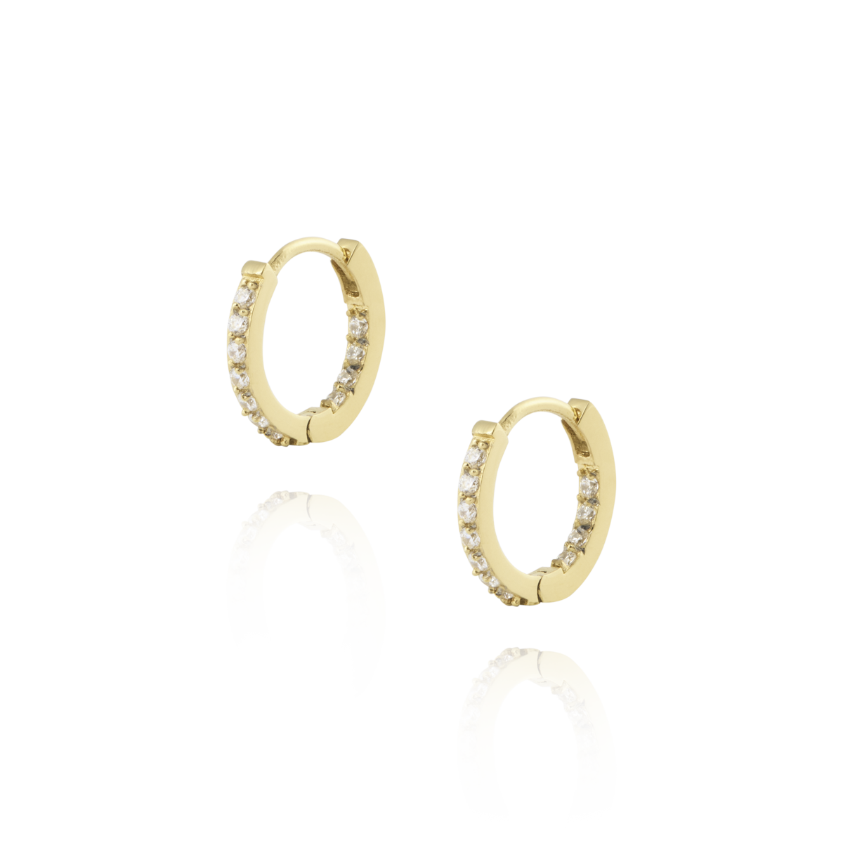 Sparkle Gold Small Hoops