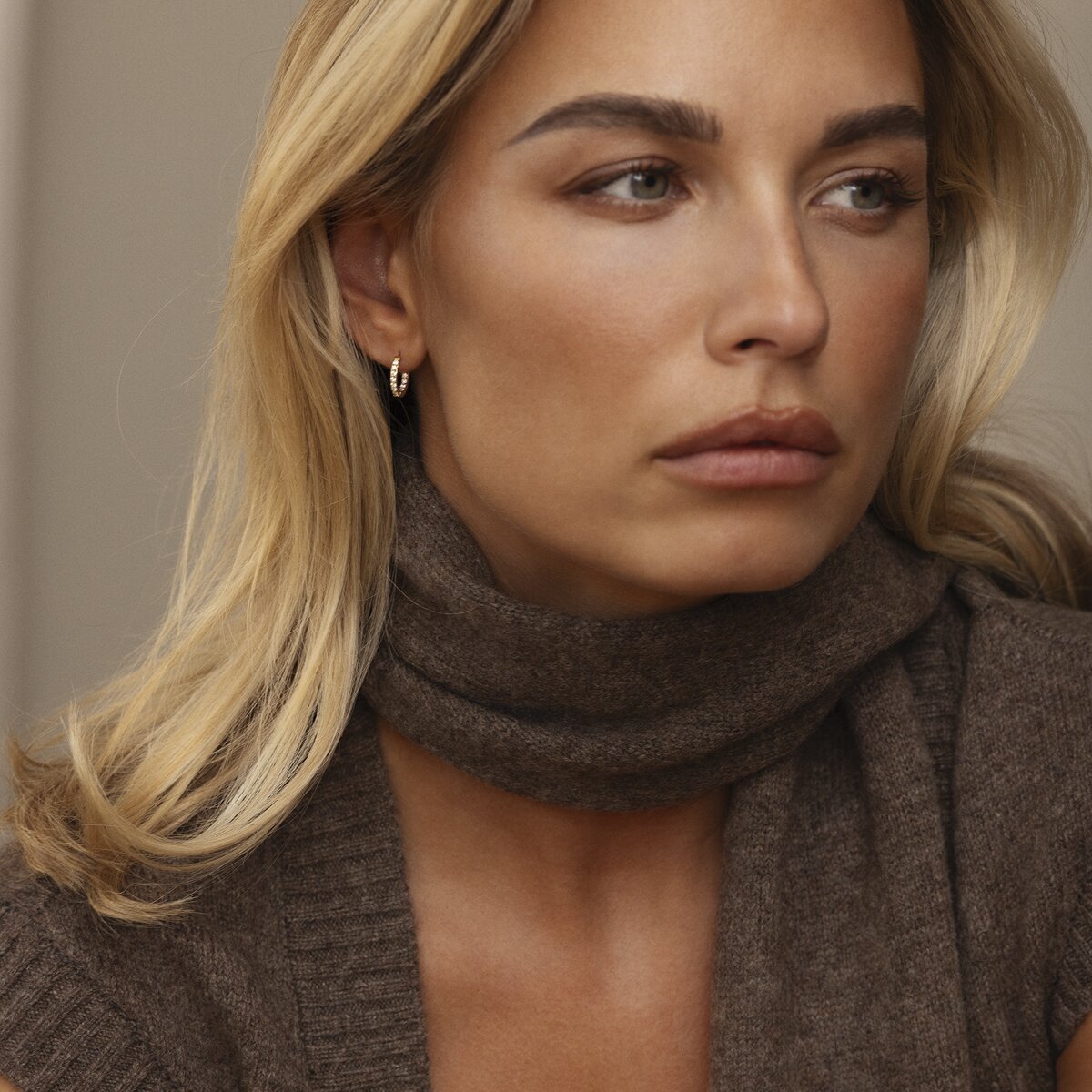 Sparkle Gold Small Hoops