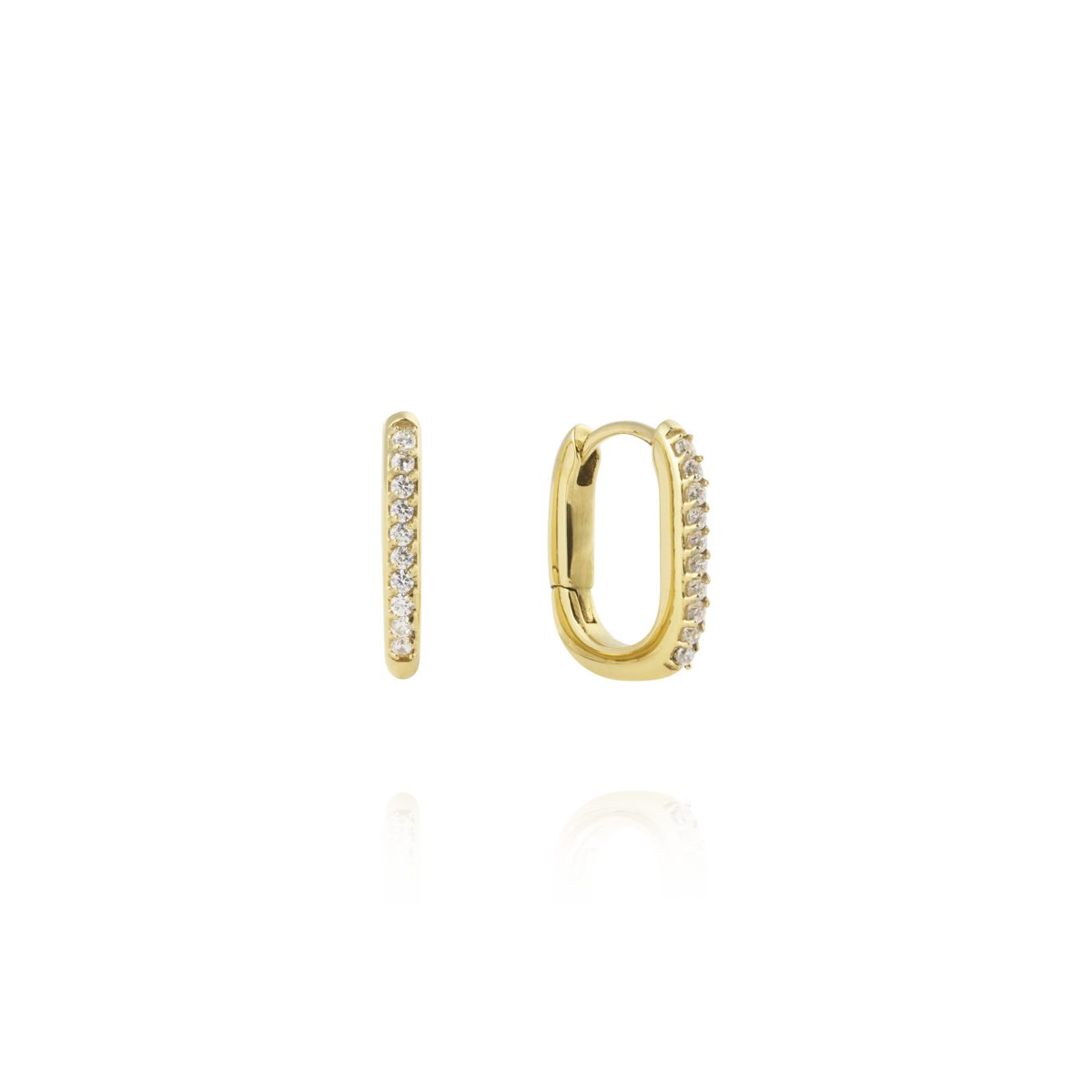 Sparkle Gold Small U-Hoops