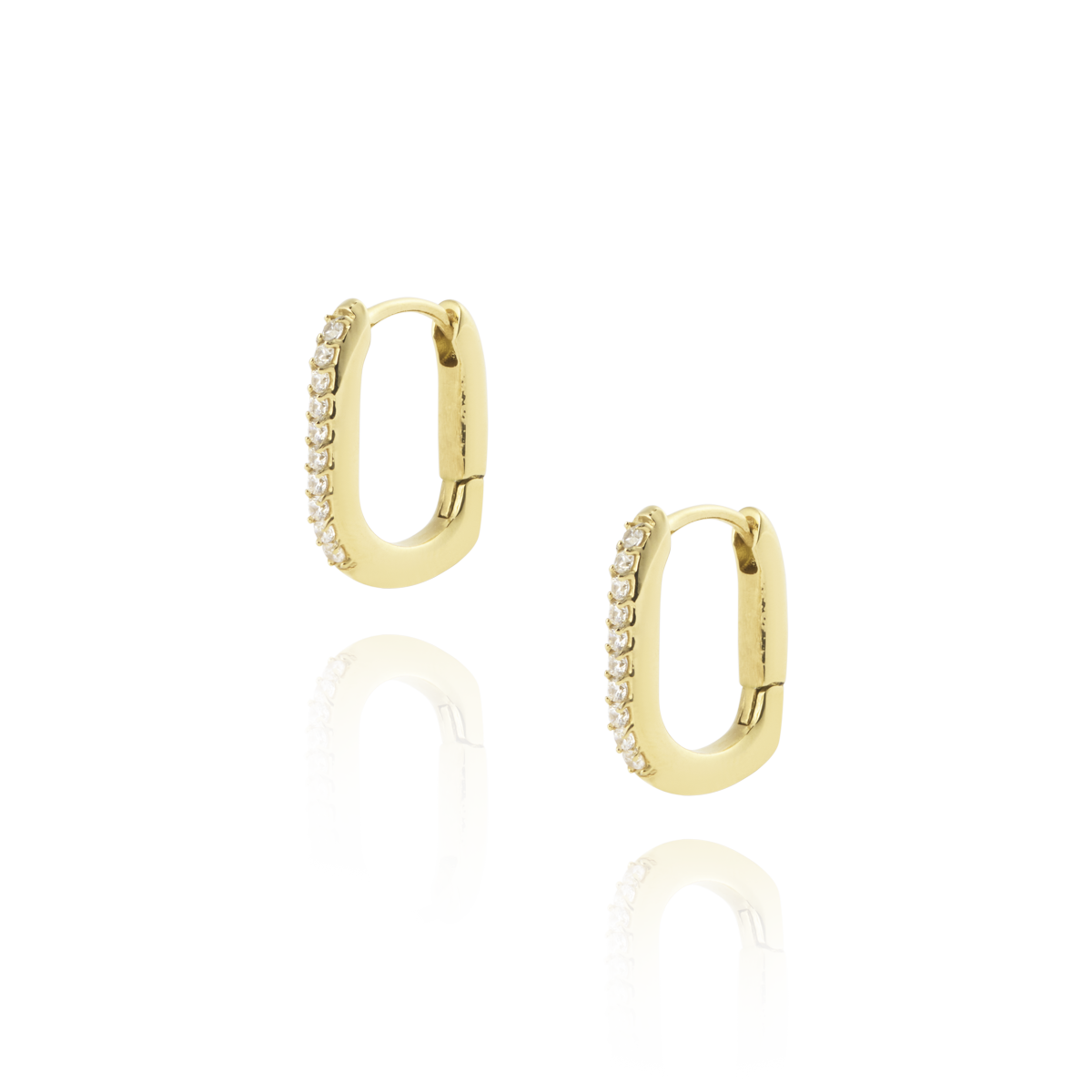 Sparkle Gold Small U-Hoops