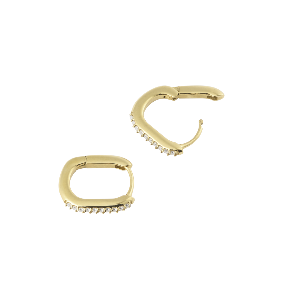Sparkle Gold Small U-Hoops