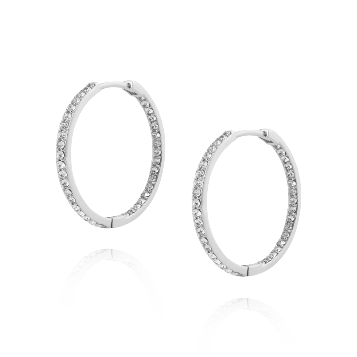 Sparkle Steel Extra Large Hoops