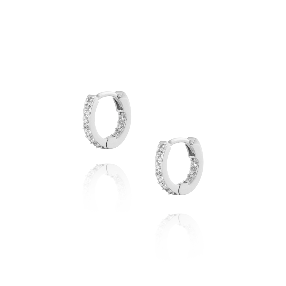 Sparkle Steel Mini Hoops