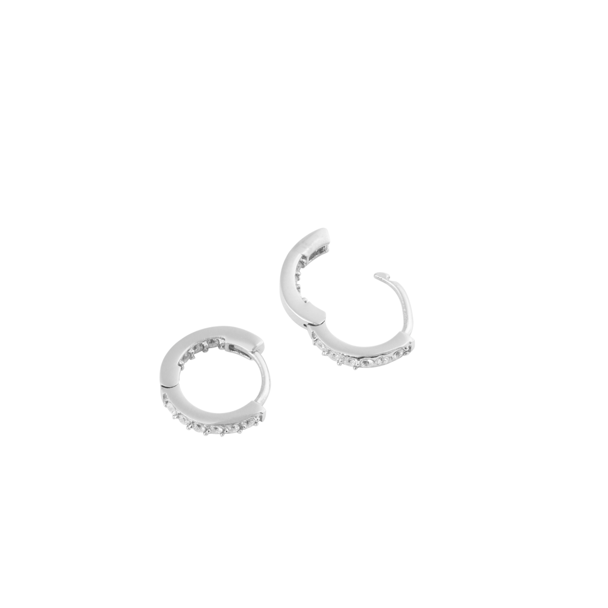 Sparkle Steel Mini Hoops