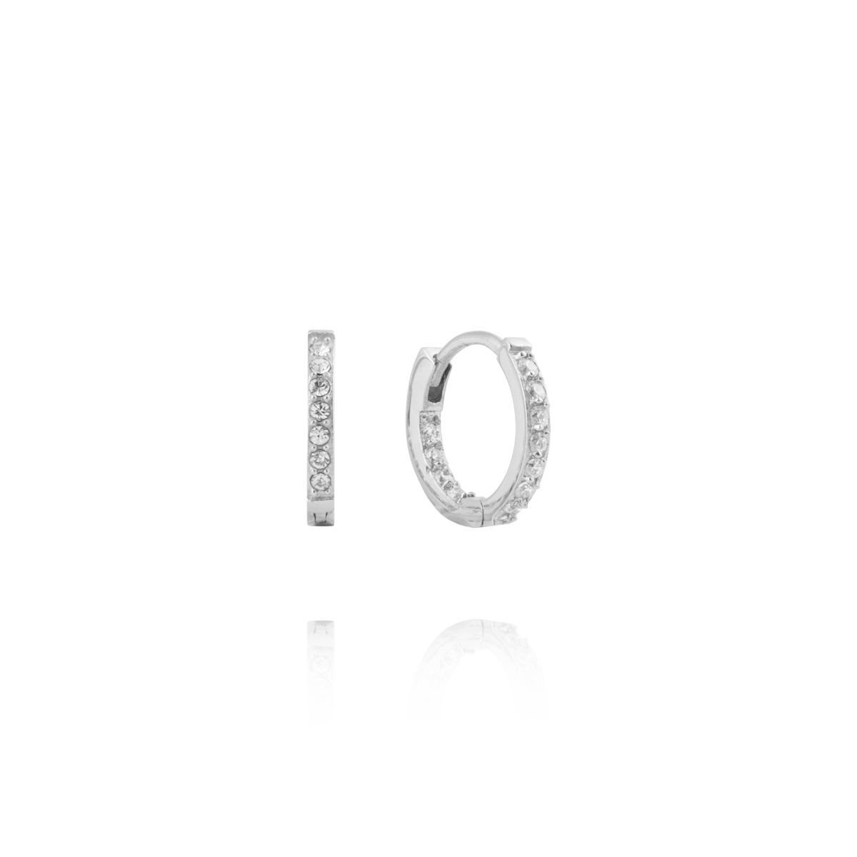 Sparkle Steel Small Hoops