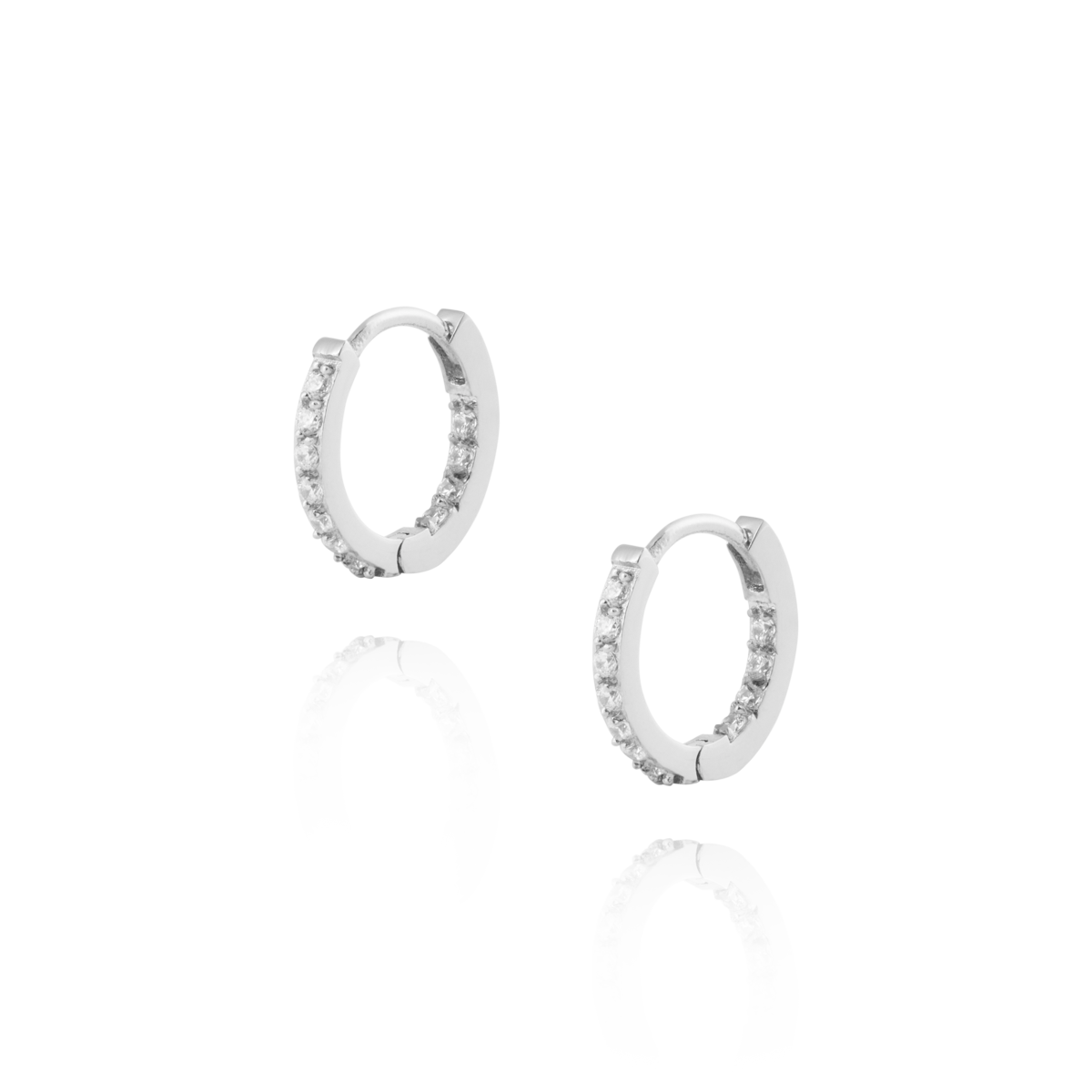 Sparkle Steel Small Hoops