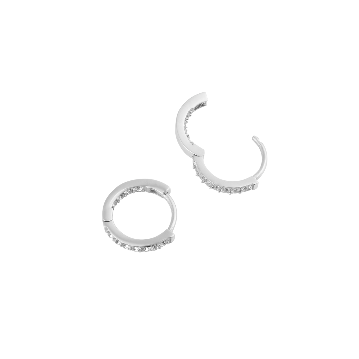 Sparkle Steel Small Hoops