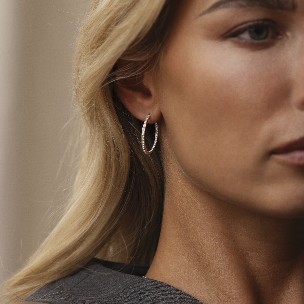 Sparkle Steel Extra Large Hoops