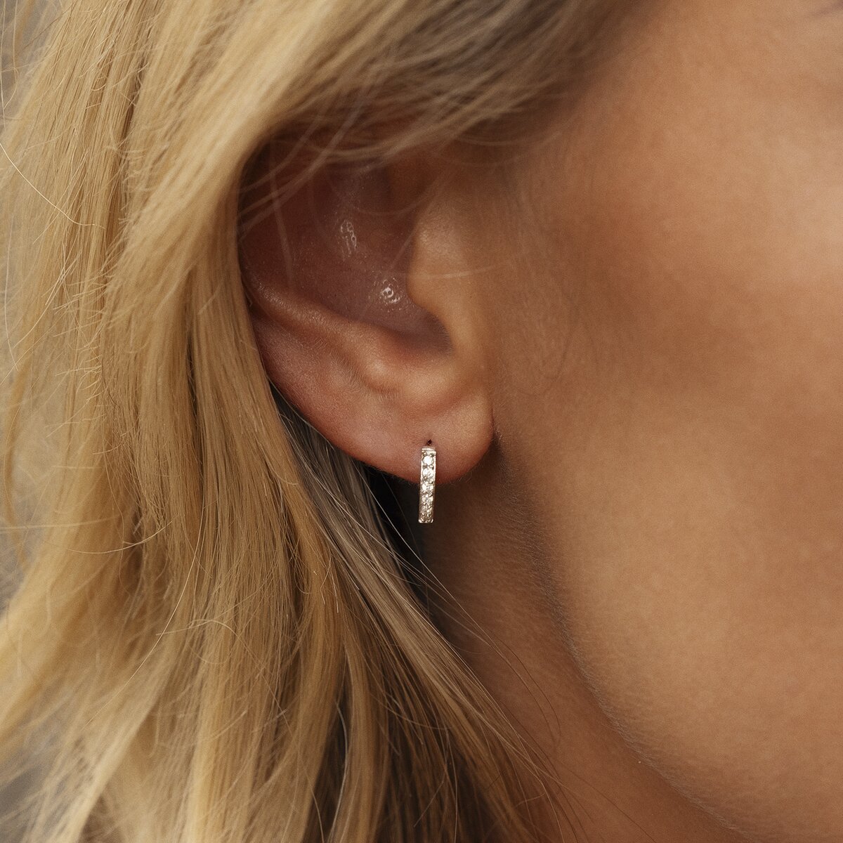 Sparkle Steel Mini Hoops