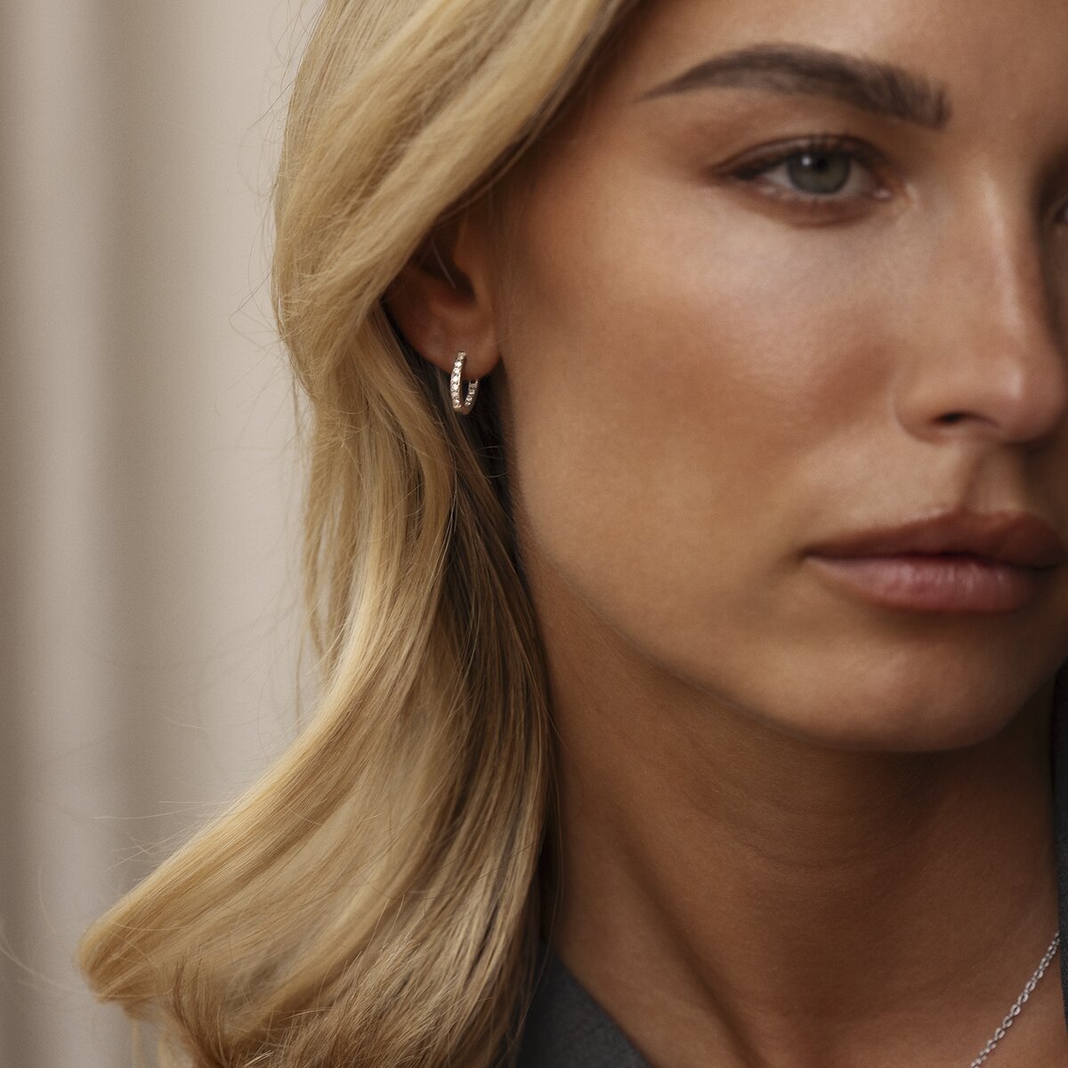 Sparkle Steel Small Hoops