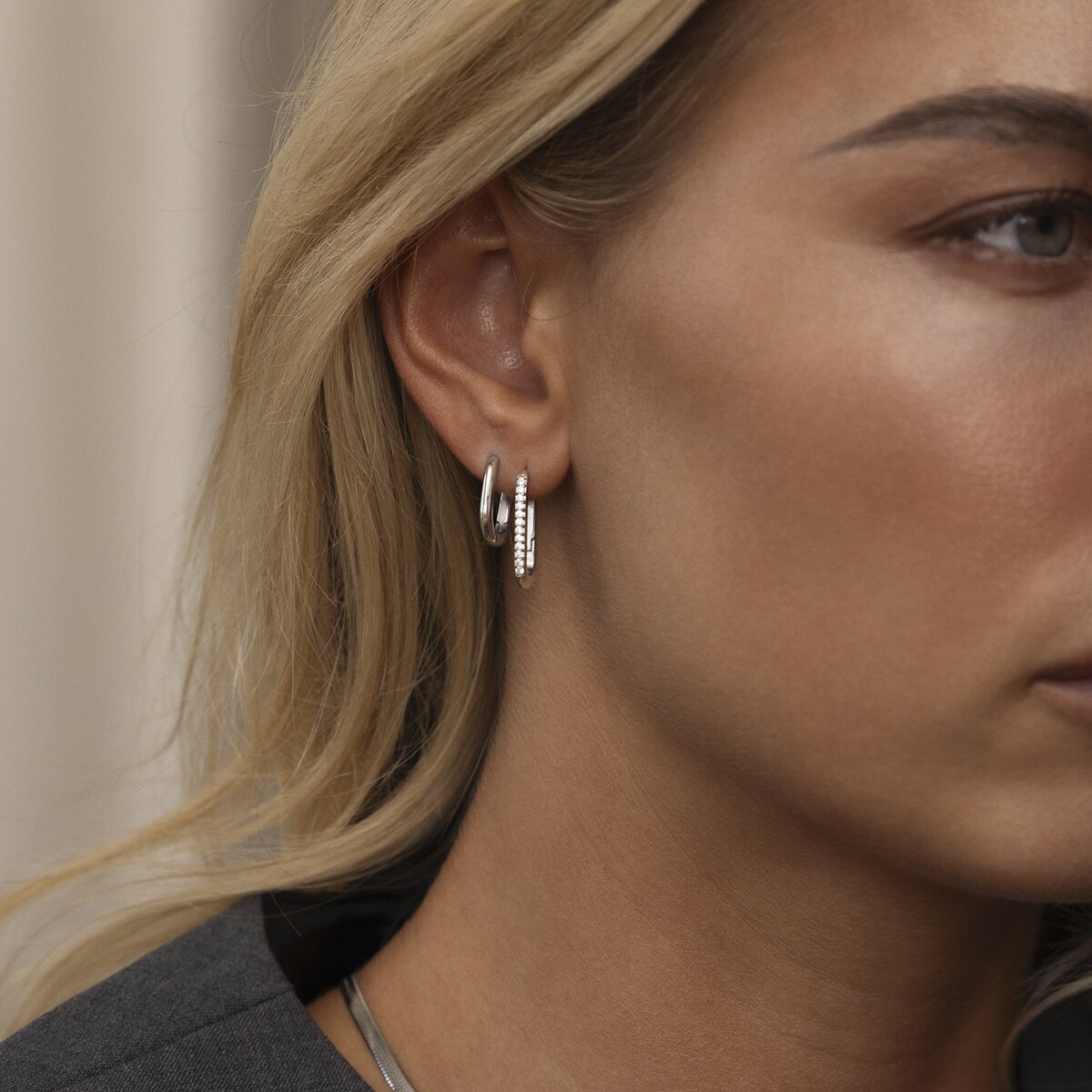 Sparkle Steel Small U-Hoops