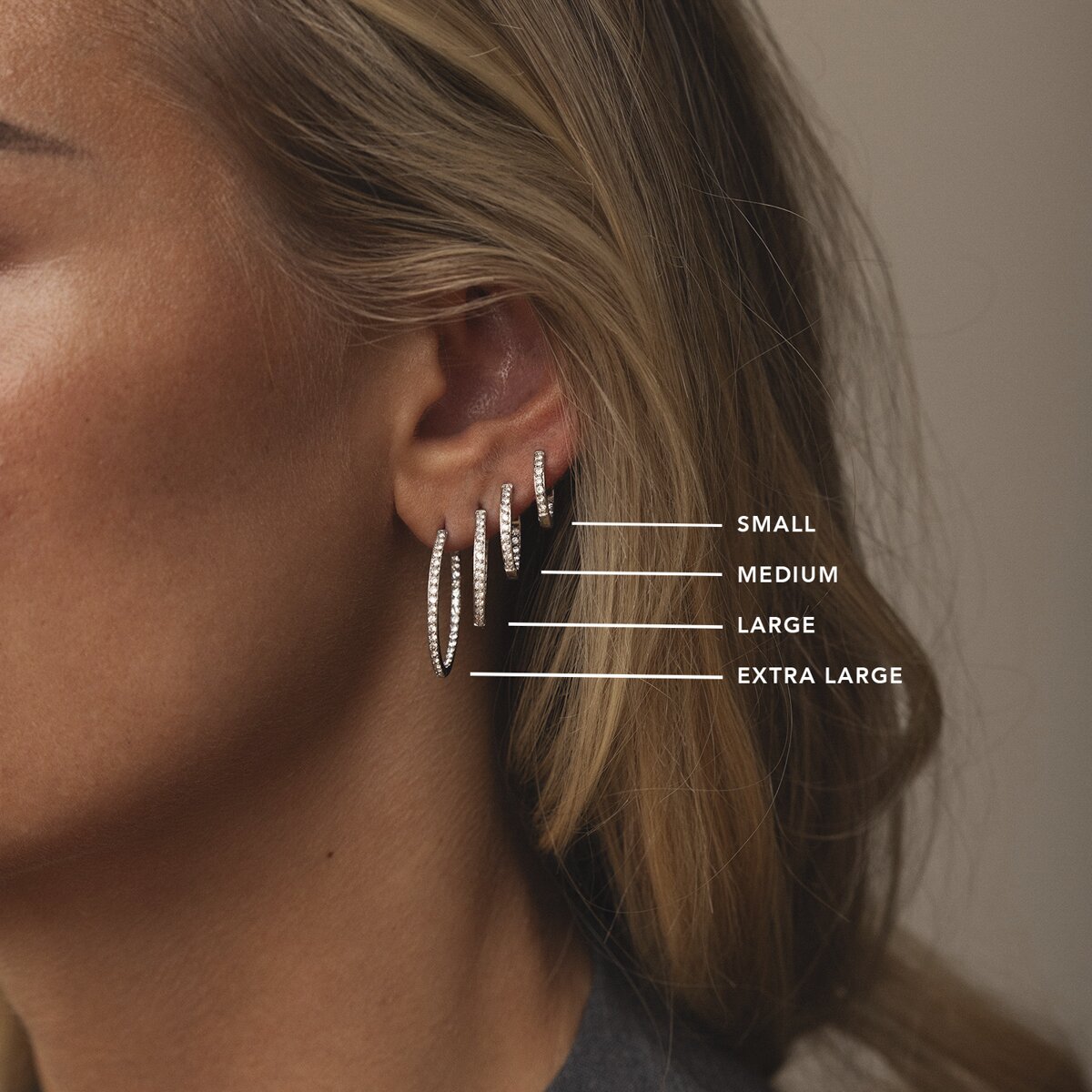 Sparkle Steel Large Hoops