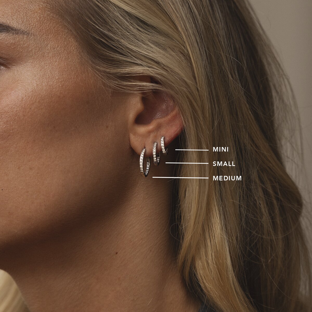 Sparkle Steel Mini Hoops