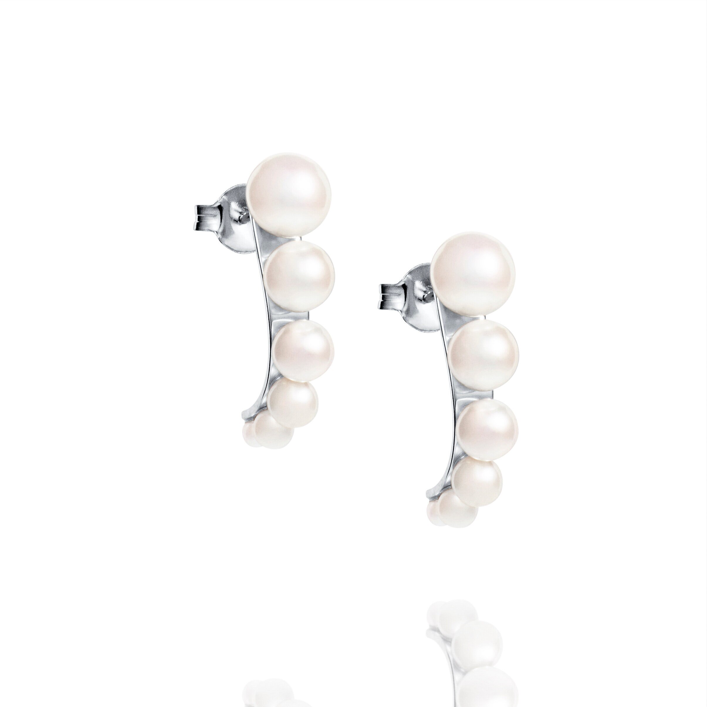 Strings Of Pearls Hoops