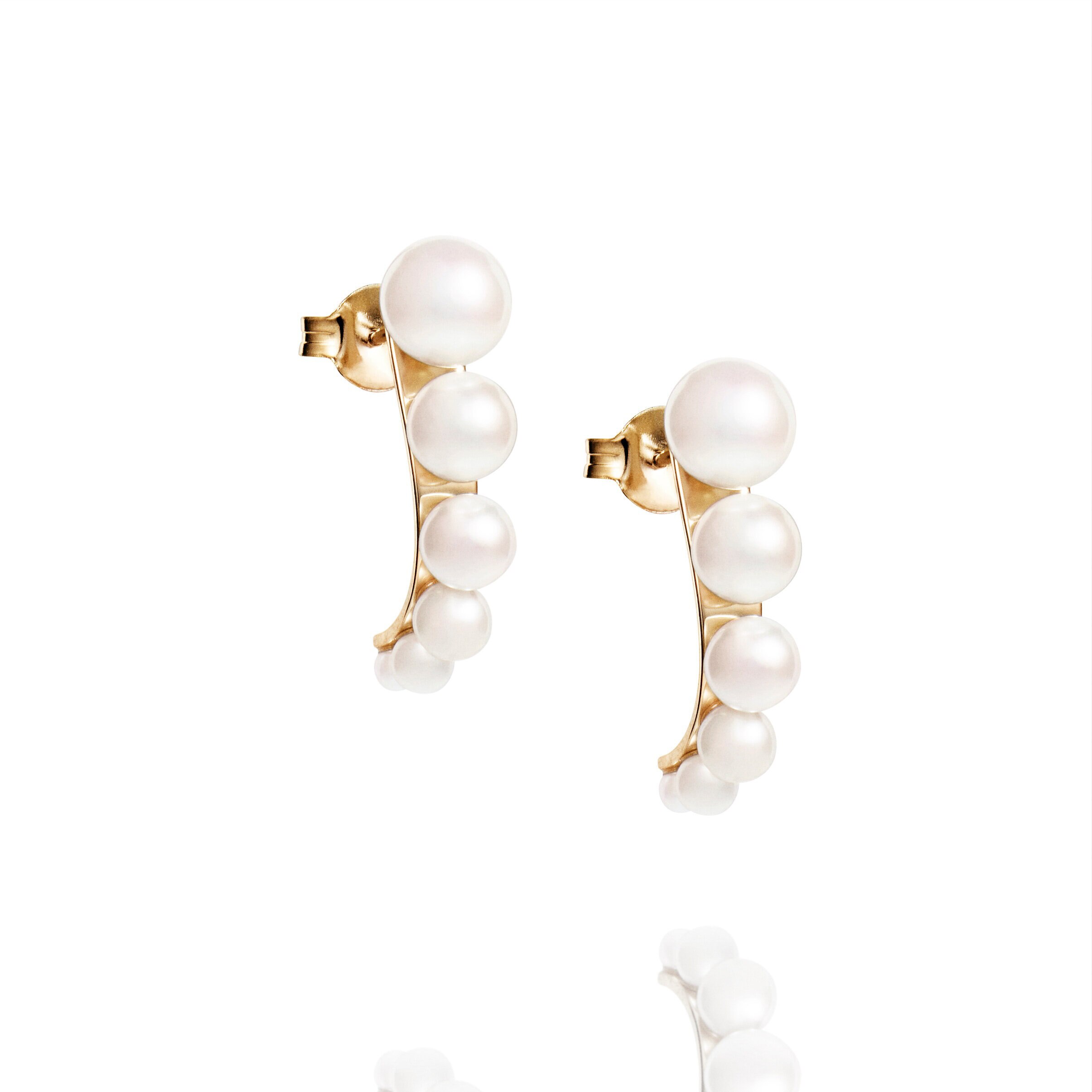 Strings Of Pearls Hoops