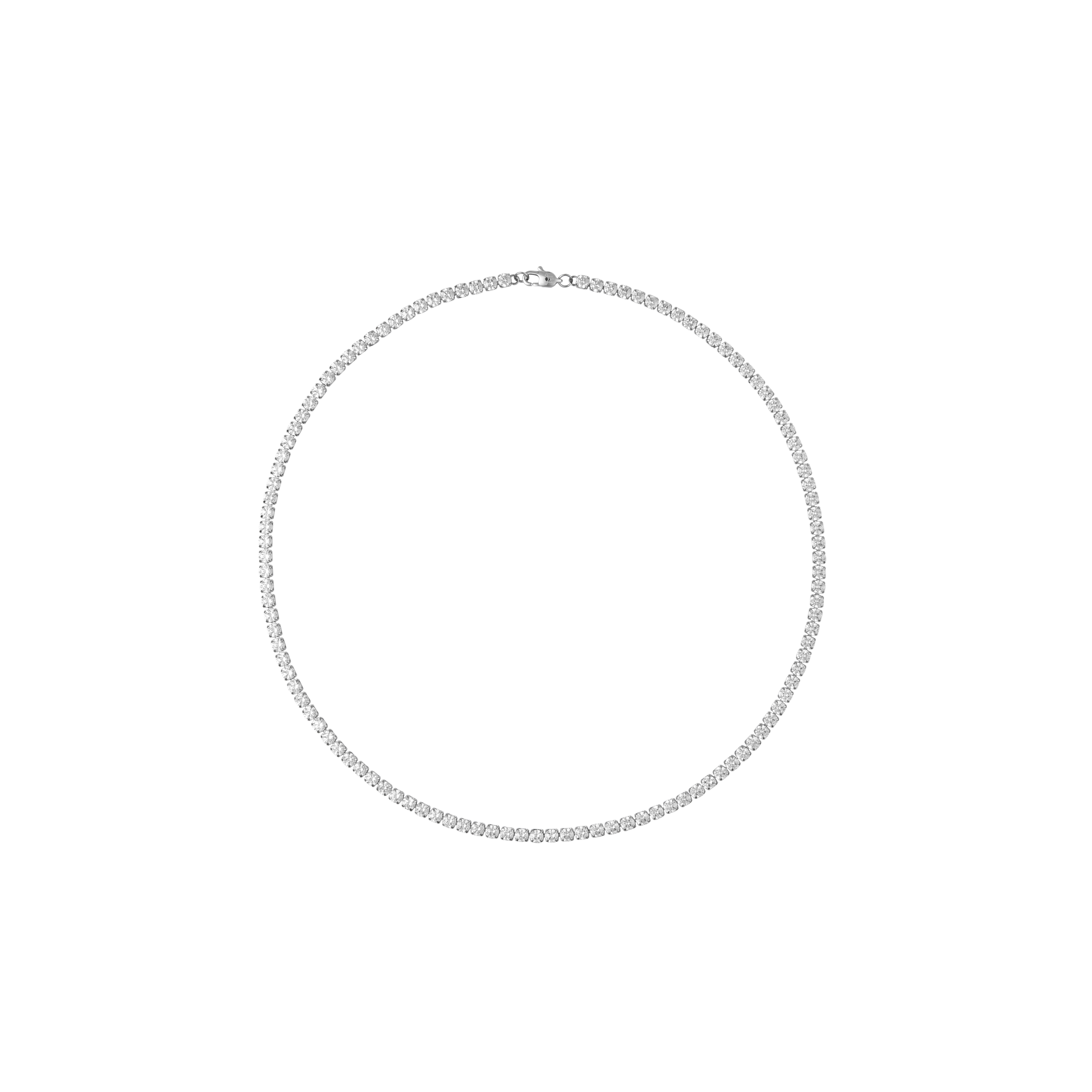 Tennis necklace silver