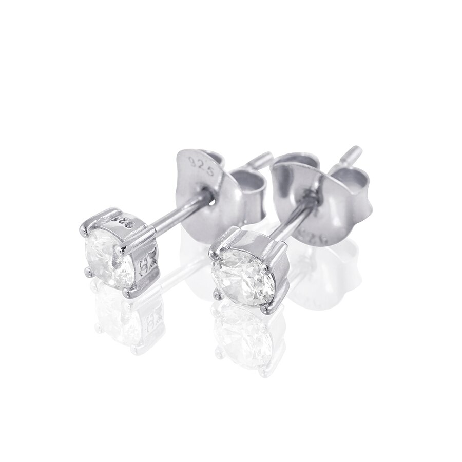 Time to glow mini 4 mm earrings (silver)