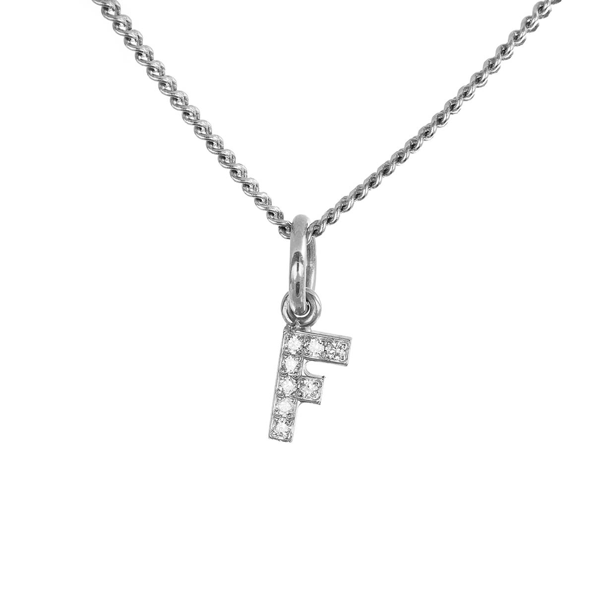 Bokstav F 0,04 ct 18K