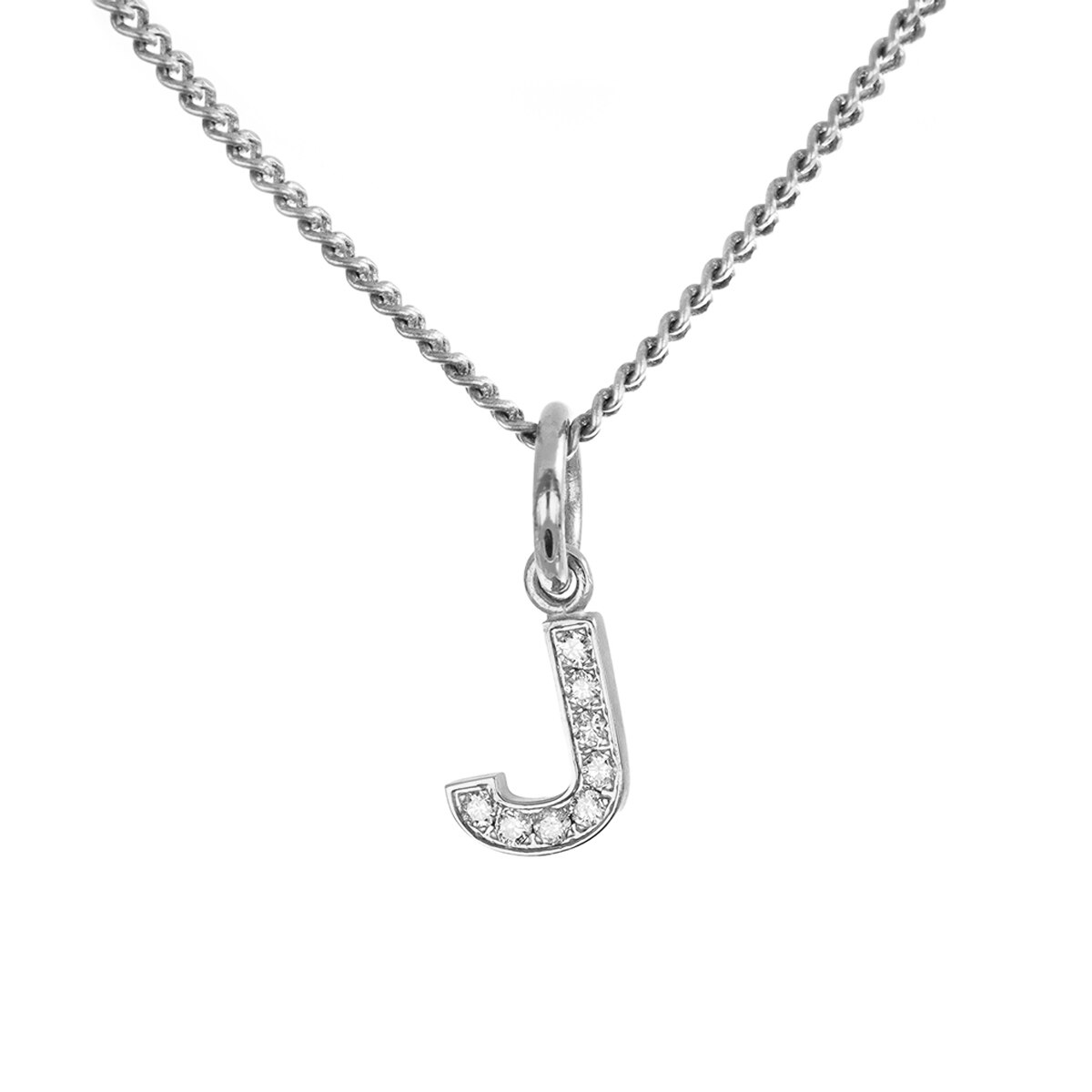 Bokstav J 0,04 ct 18K