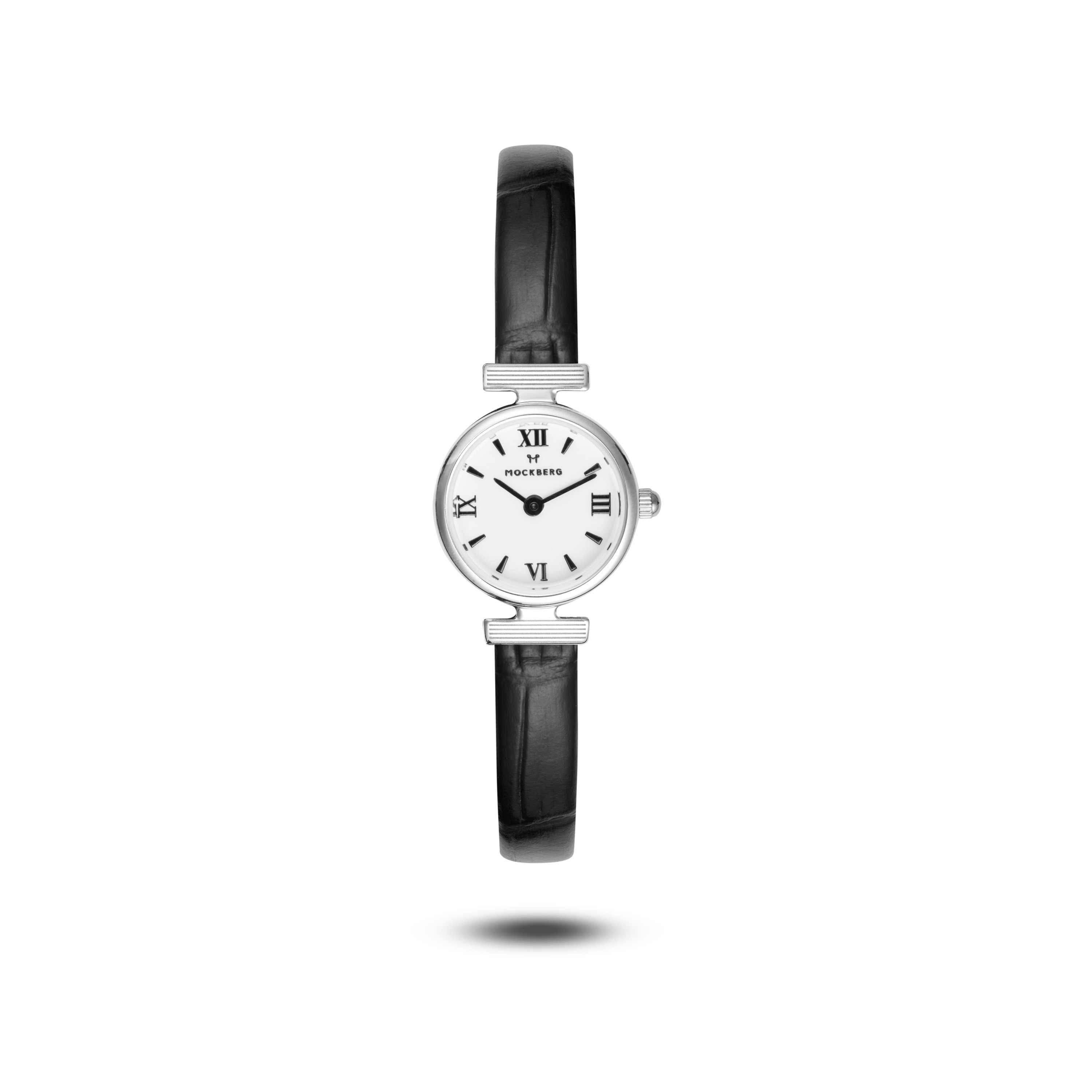 Vintage Leather Silver Watch