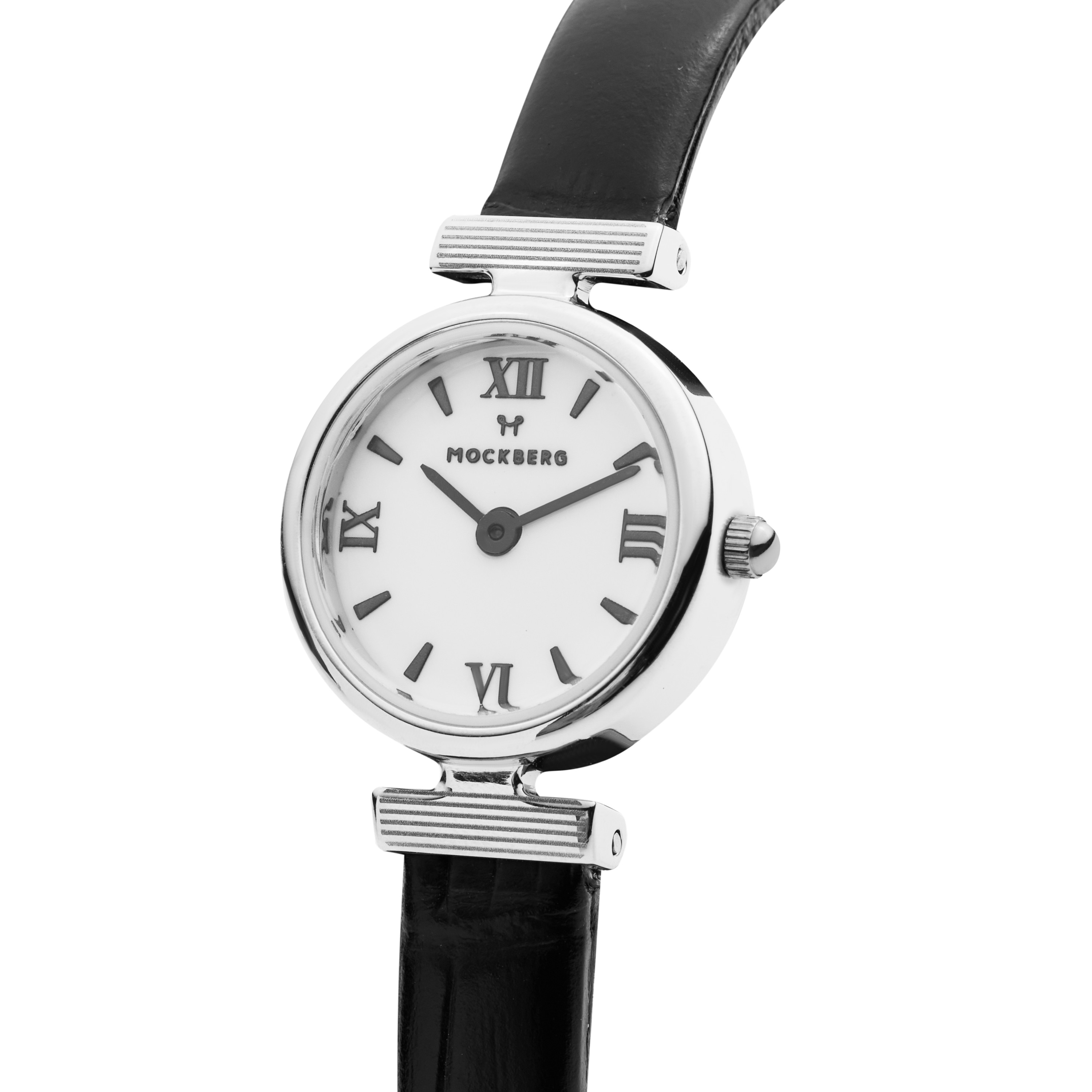 Vintage Leather Silver Watch