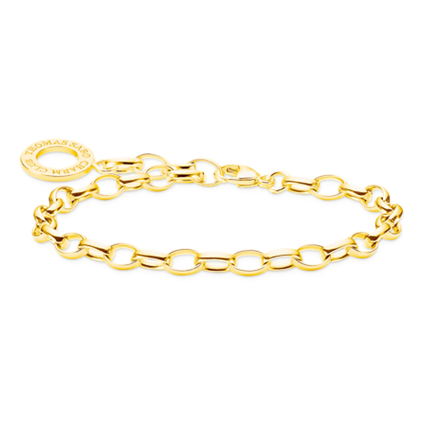 Charm-armband classic guldpläterad 19,5 cm