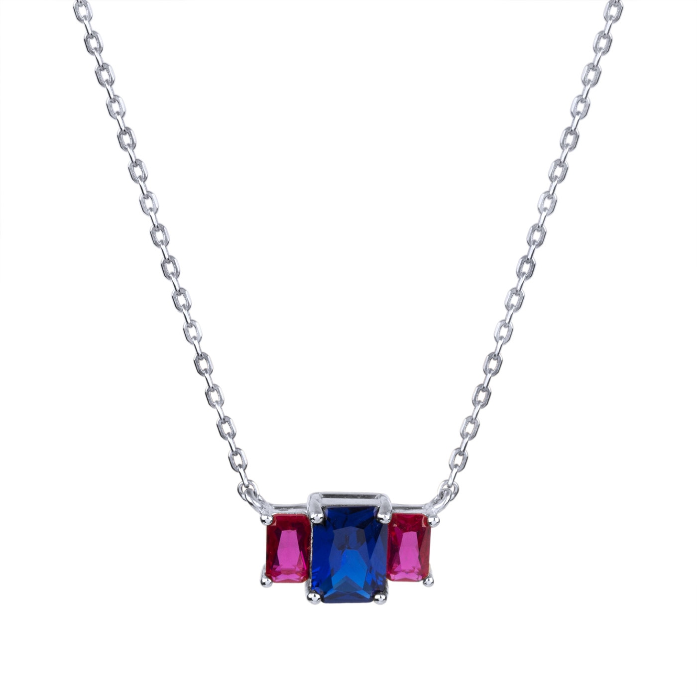 Necklace Ruby/sapphire/Ruby