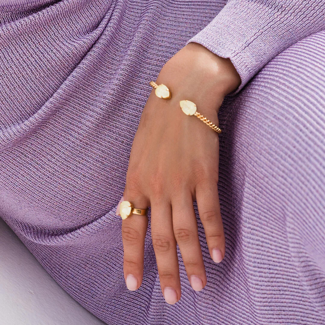 Mini Drop Ring Gold Soft Yellow