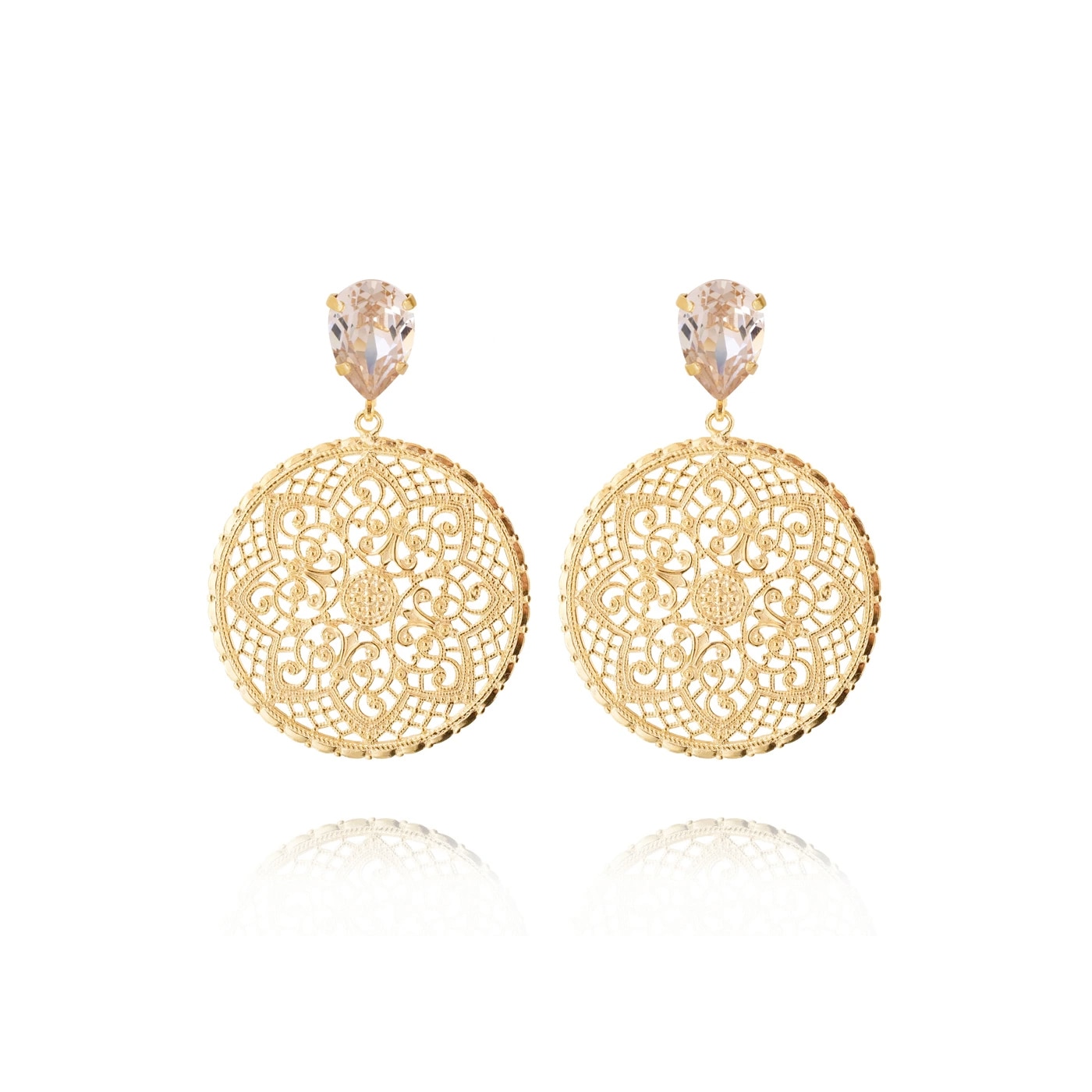 Alexandra Earrings Gold Silk