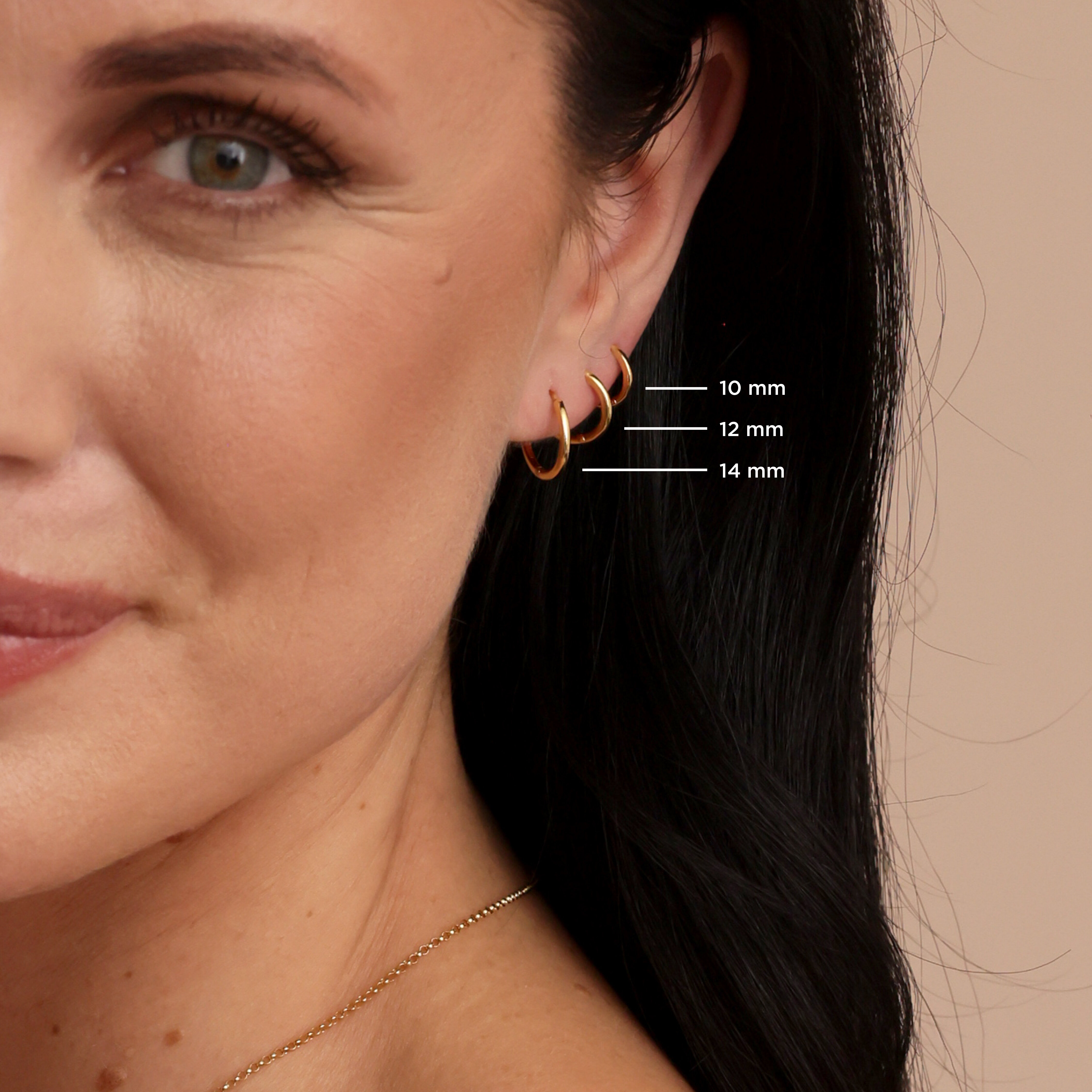 Daytime Hoops förgyllt 10 mm